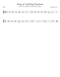 Find the emotions song information on allmusic. Song Of Uplifting Emotions By Kai Currie Sheet Music For Recorder Solo Musescore Com