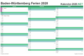 Ferien Baden Wurttemberg 2020 Ferienkalender Ubersicht