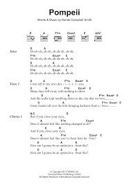 Learn to play guitar by chord / tabs using chord diagrams, transpose the key, watch video lessons and much more. Pompeii Sheet Music Bastille Guitar Chords Lyrics