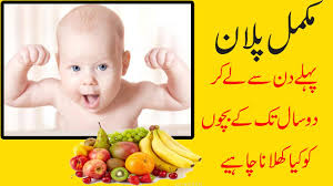 children nutritional food diet plan from day 1 to 2 years