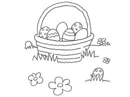 Los huevitos decorados eran entregados como regalo. Dibujo De Una Cesta Con Huevos De Pascua Para Colorear