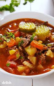 This Cozy Hamburger Soup Comfort Food To The Max Recipe Ground Beef Recipes Easy Beef Recipes Hamburger Soup