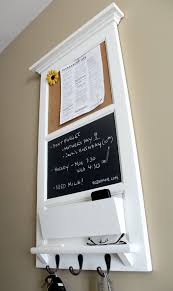 Custom Vertical Wall Chalkboard Cork Bulletin Board With Mail Etsy In 2020 Mail Organizer Family Organizer Home Diy