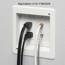 Recessed Multi Gang Retrofit Tv Box For Power Low Voltage Wall Mounted Tv Tv Wall Mount Bedroom Recessed Outlets