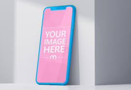 A Blue Iphone X That S Just Plain B Beautiful A Mockup Template For Showcasing Your Mobile Application Screens Iphone Mockup Photoshop Mockup Free Iphone