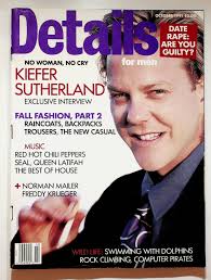 1991 October Details For Men Magazine Kiefer Sutherland Red Hot Chili  Peppers