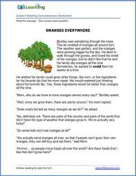 Reading for enrichment, reading comprehension, writing, grammar, speaking and listening, vocabulary. New Reading Comprehension Worksheets For Grades 4 And 5 K5 Learning