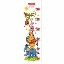 details about vervaco 0014848 height chart winnie the pooh counted cross stitch kit