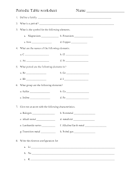 Periodic Table Worksheet Answers Biology Worksheet Science Worksheets Chemistry Worksheets