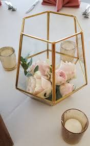Terrarium Floral Centerpiece Terrarium Centerpiece Wedding Centerpieces Rose Gold Centerpiece