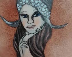 Vintage Porcelain Box, Denmark, Heart Shape, Painting, Woman Motif