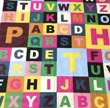 It’s a great educational toy and looks super cute in her nursery. First Of Infinity By Lecien Cotton Fabric Alphabet Letters By The Half Yard Ebay