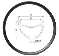 custom Cerchio per bici da trail 29er asimmetrico Larghezza ...