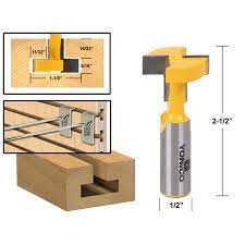 T Slot T Track Slotting Router Bit 1 2 Shank Yonico 14189 Walmart Com Router Woodworking Router Bits Woodworking