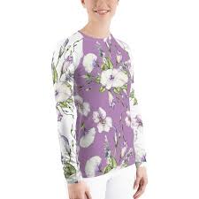 Check spelling or type a new query. Womens Purple Floral Morning Glory Rash Guard Surf Shirt With Sun Protection Long Sleeve Activewear Athletic Hiking Shirts For Women Clothing Women S Clothing Bgc Sedahotels Com