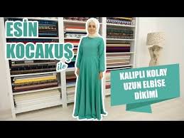 Kalipli Kolay Uzun Elbise Dikimi Esin Kocakus Easy Maxi Dress Sewing Patterns Youtube Uzun Elbise Elbise Elbiseler