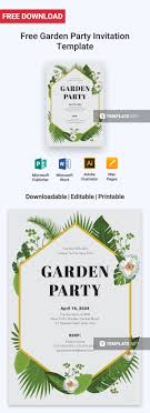 Free Garden Party Invitation Template Word Doc Psd Indesign Apple Mac Pages Publisher Party Invite Template Garden Party Invitations Party Invite Design