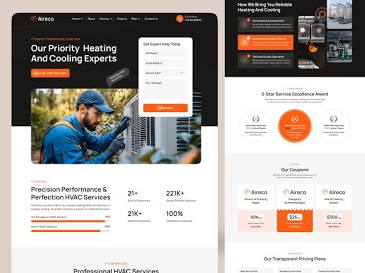 High-Converting Custom Web Design Example for Home Services, AI generated