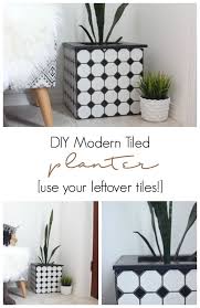 Diy Tiled Planter Boxes Made With Leftover Tile Love Create Celebrate Leftover Tile Diy Tile Farmhouse Style Diy