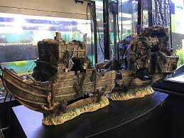 Extra Large Galleon Ship Wreck Xl Fish Tank Aquarium Ornament 2 Halves 72cm Fish Tank Tanked Aquariums Galleon Ship