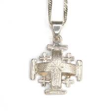 Urgent !!!medalion crucea ierusalimului aur. Colier Religios Cu Pandant Crucea Ierusalim Argint Israel