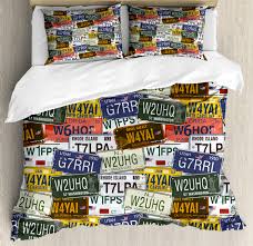Our modern bedroom set selection is composed of elegant and sophisticated dressers with mirrors, chests and nightstands. Usa Duvet Cover Set Retro American Auto License Plates Utah Washington Rhode Island North Carolina Print Decorative Bedding Set With Pillow Shams Multicolor By Ambesonne Walmart Com Walmart Com