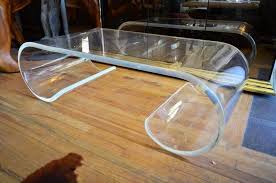 This Scroll Style Coffee Table In Lucite Acrylic Would Certainly Stand Out In A Room Lucite Coffee Tables Coffee Table Acrylic Coffee Table