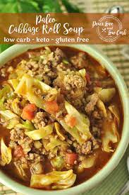 Paleo Keto Cabbage Roll Soup Peace Love And Low Carb Recipe Cabbage Recipes Cabbage Roll Soup Paleo Cabbage Rolls