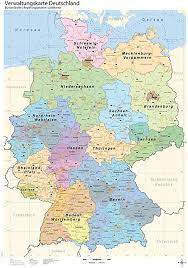 Frankfurt am main mit 39.355; B1 Verwaltungskarte Deutschland Bundeslander Regierungsbezirke Landkreise Amazon De Bucher