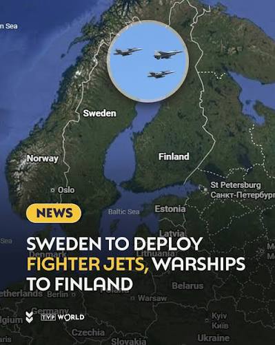 Sweden is stepping up on NATO's eastern flank. Swedish Gripen fighter jets  and corvette warships will help monitor and protect Finnish territory at  least through the end of 2026. The move follows