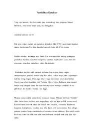 Naskah Pidato Tentang Pendidikan Karakter