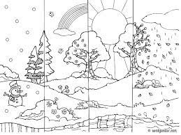 4 saisons gorsel sanatlar sanat boyama sayfalari exemple de page coloriage cercle