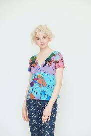 Check spelling or type a new query. Late 90s Bold Sky Blue Abstract Floral Print Top Etsy