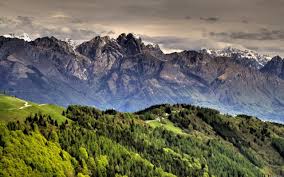 Mountain Landscape With A Road And A Forest Wallpapers And Images Wallpapers Pictures Photos