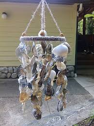 Seashell Windchime Hand Made Outdoor Beach Garden And Patio Etsy Wind Chimes Shell Wind Chimes Seashell Wind Chimes