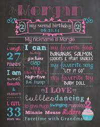 2nd Birthday Chalkboard Birthday Poster Sign 2nd Birthday 2 Year Old Custom Digital Printabl Birthday Chalkboard Birthday Poster Chalkboard Poster Birthday