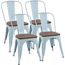 Merax noble and elegant solid wood tufted dining. Furmax Metal Dining Chair Indoor Outdoor Use Stackable Chic Dining Bistro Cafe Side Metal Chairs Blue Patio Furniture Accessories Patio Seating Trusol Leisure Com
