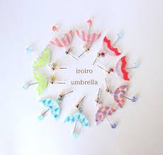 色いろアンブレラピアス イヤリング プラバン アクセサリー プラバン アクセサリー デザイン プラバン