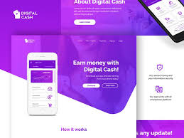 Connect with them on dribbble; Digital Cash App Landing Page