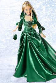 2004 Holiday Barbie Special Edition Green Holiday Dolls Special Occasions Barbie Gowns Barbie Dolls Holiday Barbie