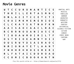 Or start with an example. Download Word Search On Movie Genres