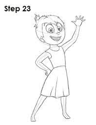 Follow the basic path of the line as you draw the arm and make it thicker. How To Draw Joy Inside Out