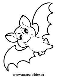 Ausmalbilder Halloween Putzige Fledermaus