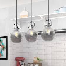 Brayden Studio Josephus 3 Light Kitchen Island Linear Pendant Reviews Wayfair