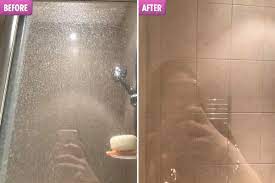 It can be extremely difficult to remove watermarks and limescale from glass shower doors, and without proper cleaning, they'll return all too quickly. Woman Gets Her Grimy Limescale Marked Shower Screen Sparkling In Minutes With Poundland Spray