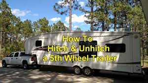 Got the executive 5th wheel king pin box hitch. How To Hitch Unhitch A 5th Wheel Trailer Youtube