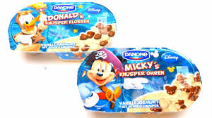 Disney Donald S Mickey S Danone Vanilla Yogurt With Crispy Chocolate Flakes Vanilla Yogurt Kids Snacks Abc For Kids