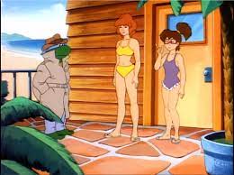 April O'Neil (swimsuit bikini), Leatherhead: Terror of the Swamp Teenage  Mutant Ninja Turtles (TMNT) animation cel, in O. M. Winters's Animation Art  Comic Art Gallery Room