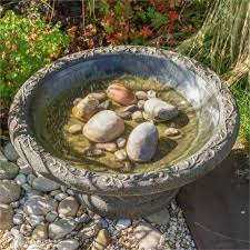 Stone Bird Bath Bowl Only Large Stone Bird Bath Bowl Outdoor Garden Yard Ornament Sculpt Decor Frost Proof In 2020 Bird Bath Stone Bird Baths Bird Bath Bowl