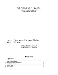 Latar belakang di masa modernisasi. Doc Proposal Usaha Princess Aguzthine Academia Edu